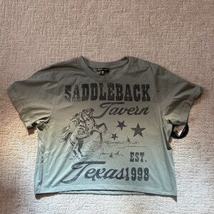 Saddleback Tavern Olive Green Crop Top